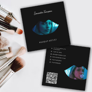 Script Beruflich Makeup Artist 2 Foto Lippen Quadratische Visitenkarte