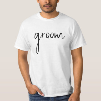 Script Black Groom T-Shirt