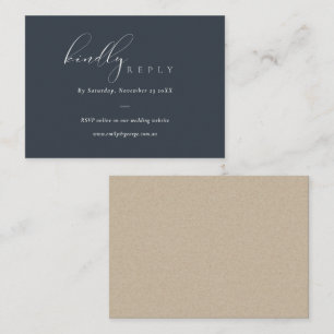 Script Black Navy Online Wedding Website UAWG Begleitkarte