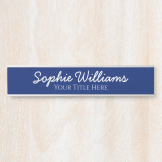 Script Bold White Schriftartes Name Title Title (N Türschild