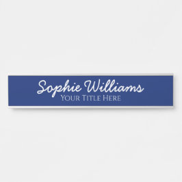 Script Bold White Schriftartes Name Title Title (N Türschild