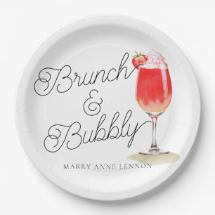 Script Brautparty Bubbly Cocktail Party Pappteller