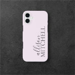Script Calligrafy Minimalistisch iPhone Case iPhone 16 Plus Hülle<br><div class="desc">Minimalistische case-Features,  die Skriptkalligraphie mit schicken Serif-Schriftart kombinieren.</div>