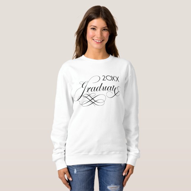 Script Calligraphy 2026 Graduate Custom Name Sweatshirt (Vorne ganz)
