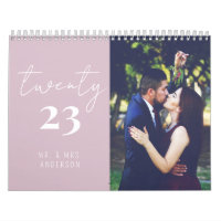 Script Calligraphy Newly Wed Foto Calendar |Blüte