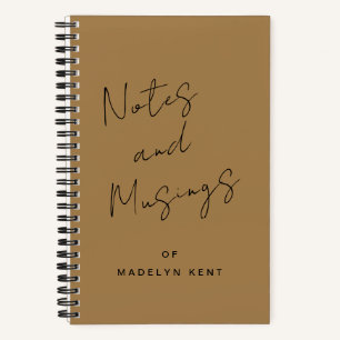 Script Calligraphy Personalisiert Gold Notizbuch