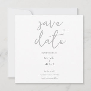 Script Calligraphy Wedding Modern Save the Date Dankeskarte