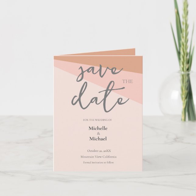 Script Calligraphy Wedding Modern Save the Date Einladung (Vorderseite)