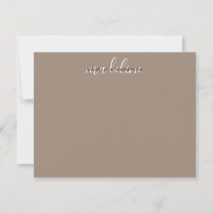 Script-Cream-Beige mit schwarzem Overlay-Text Mitteilungskarte