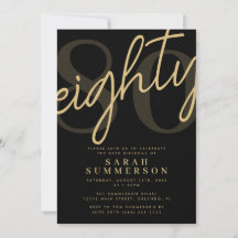 Script Eighty Black Gold 80. Geburtstagsfeier