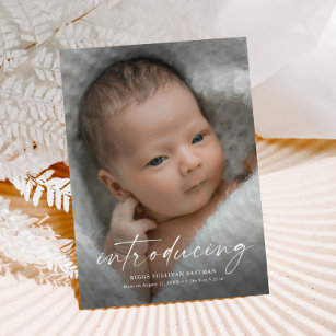 Script Einführung Baby Foto Vielen Dank Postkarte