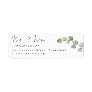 Script Eucalyptus Herr Mrs. Return Name Anschrift