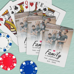 Script Family is Everything Modern Custom Photo Spielkarten