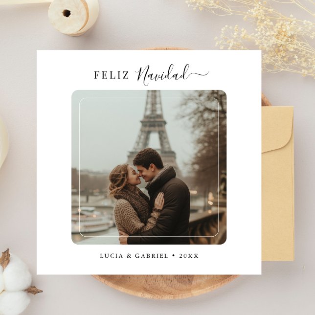Script Feliz Navidad Couple Foto Weihnachten (Von Creator hochgeladen)