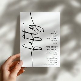 Script Fifty 50. Geburtstag Einladung