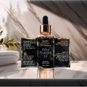 Script-Flaschenetikett 4oz oder Oil Dropper-Produk Rechteckiger Aufkleber