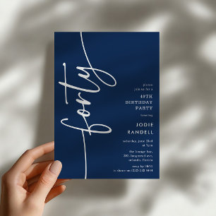 Script Forty‘ 40. Geburtstag Einladung