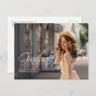 Script Foto Grad Class 2022 Abschluss Ankündigungspostkarte