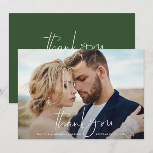 Script Foto Hochzeit danken Ihnen moderne minimalg Dankeskarte