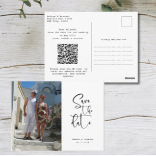 Script Foto Minimalist Save-the-Date Postkarte