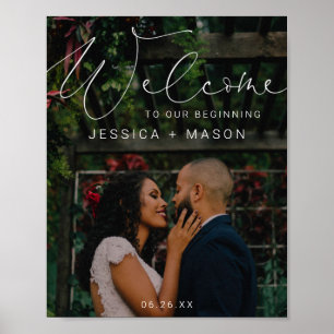 Script Foto Wedding Welcome Sign Poster