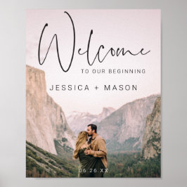 Script Foto Wedding Welcome Sign Poster