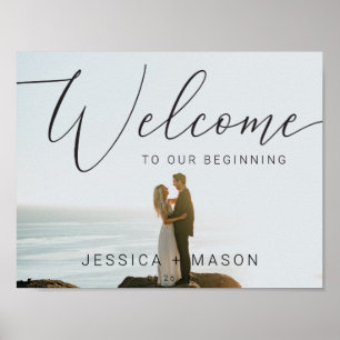 Script Foto Wedding Welcome Sign Poster