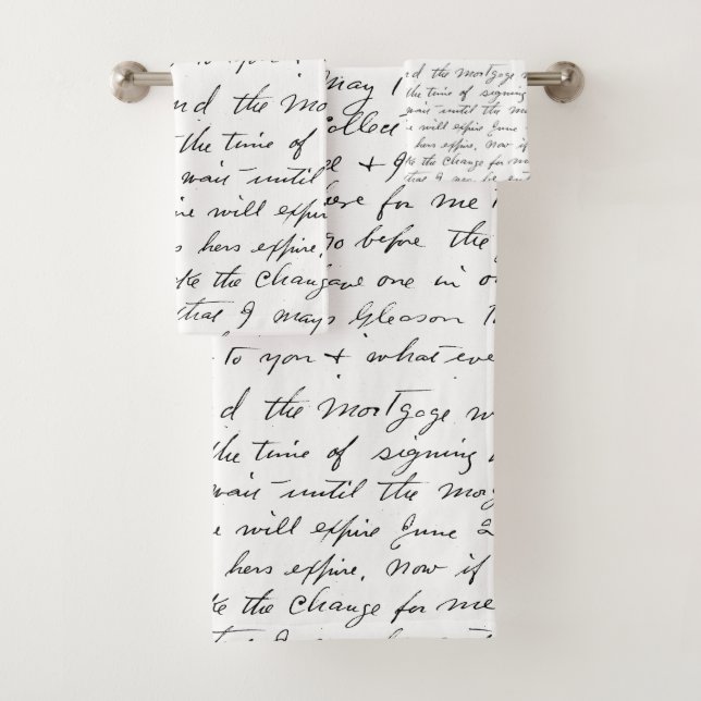 Script Französisch Style Badetuch Set (Insitu)