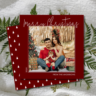 Script Frohe Weihnachtsminimale 1 Foto Roter Platz Feiertagskarte