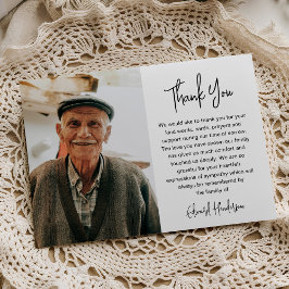 Script Funeral Photo Sympathy Dankeskarte