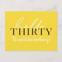 Script & geometrische 30. Geburtstag