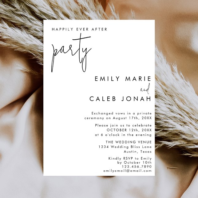 Script Glücklich Bis Ans Ende Der Party Hochzeitse Einladung (Von Creator hochgeladen)