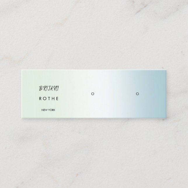 Script Gradient Stud Earring Mini Mini Visitenkarte (Vorderseite)