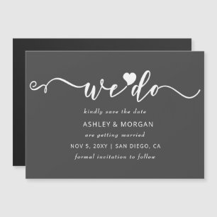 Script Graues Herz machen wir Save the Date Magneteinladung