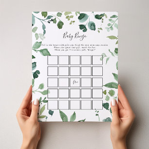 Script Green Foliage Baby Bingo Duschspiel