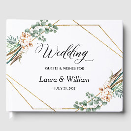 Script Greenery Glitzer Frame Wedding Gästebuch