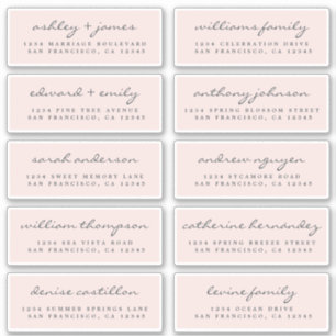 Script Guest Address Labels ORDER 6" oder 8" Blatt