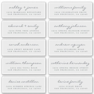 Script Guest Address Labels ORDER 6" oder 8" Blatt