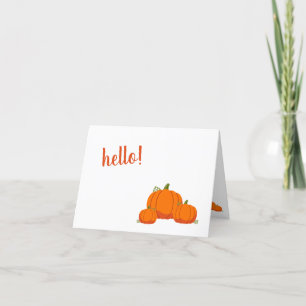 Script 'Hallo'! Fall Pumpkin-Mitteilungskarten Dankeskarte