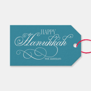 Script Happy Hanukkah Holiday Geschenkanhänger