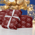 Script Happy Holidays Burgundy Red Christmas Geschenkpapier<br><div class="desc">Script Happy Holidays Burgundy Red Christmas Wrapping Paper</div>