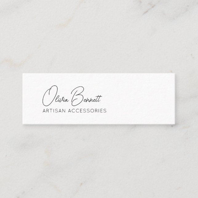 Script Heart Earring display holder Mini Visitenkarte (Vorderseite)