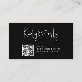 Script Heart Wedding QR Code UAWG Begleitkarte
