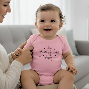 Script Herz Custom Tante's Bestie Baby Bodysuit Strampler
