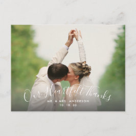 Script Herzlichen Dank 2 Foto Wedding Danke Postkarte