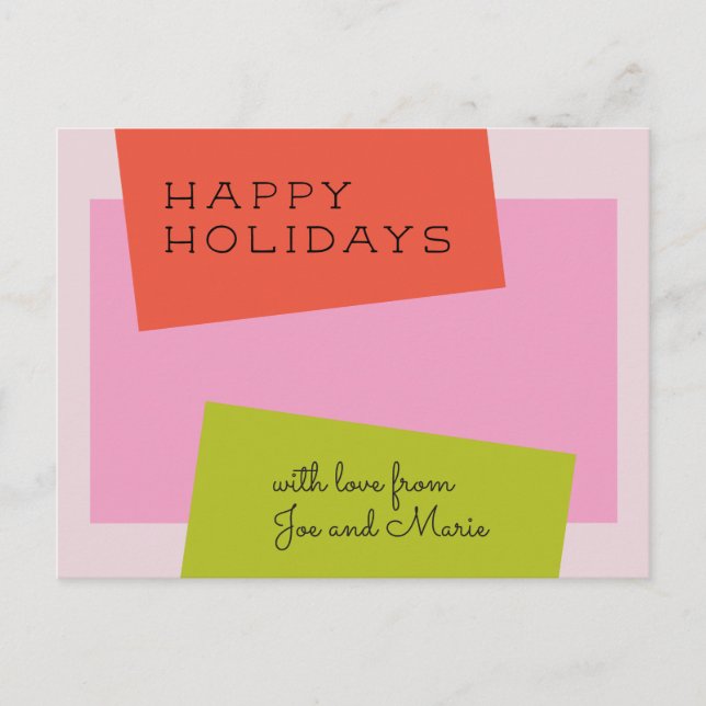 Script Holiday Postcard, Mitte Jahrhundert Postkarte (Vorderseite)