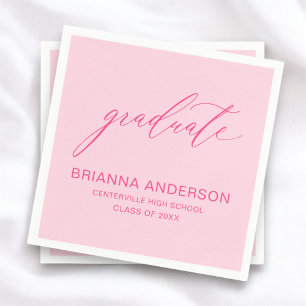 Script Hot Pink Abschluss Serviette