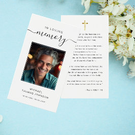 Script in Love Memory Beerdigung Foto Gebetskarte