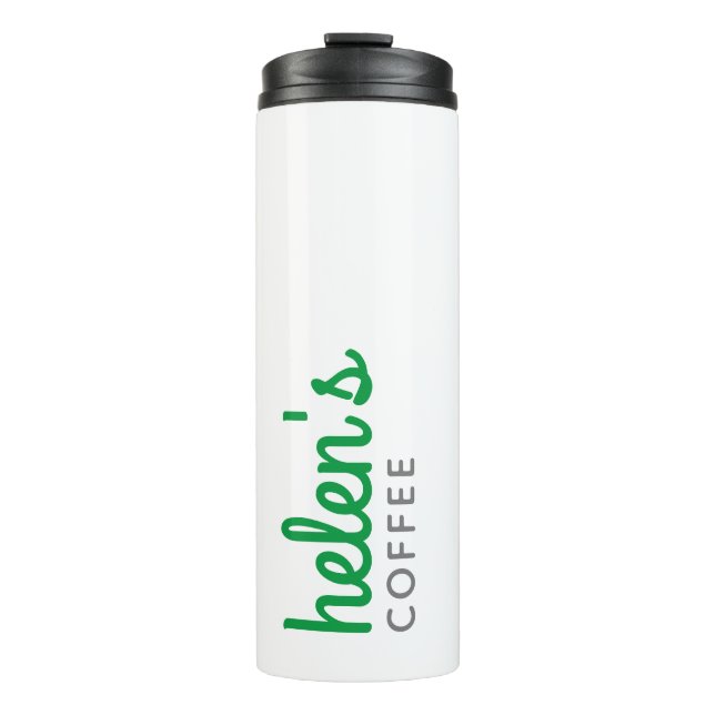 Script Individuelle Name Coffee Tumbler Personalis Thermosbecher (Vorderseite)