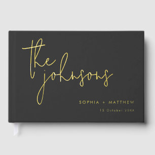 Script Individuellen Namens Wedding Foil Gästebuch